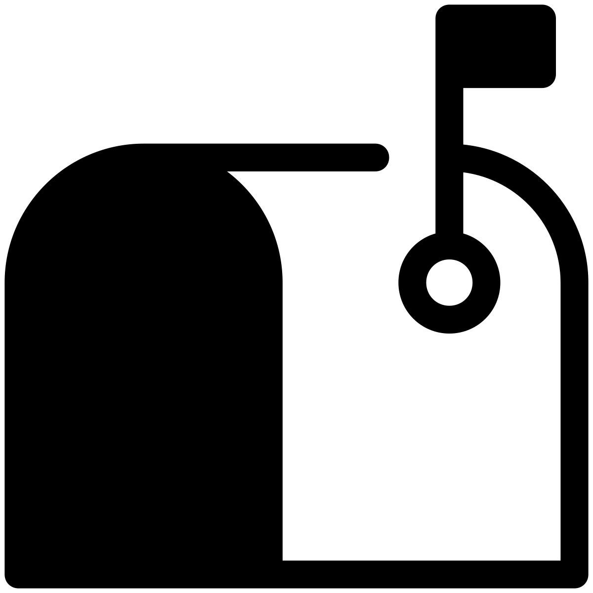 pastel glyph style new mail icon