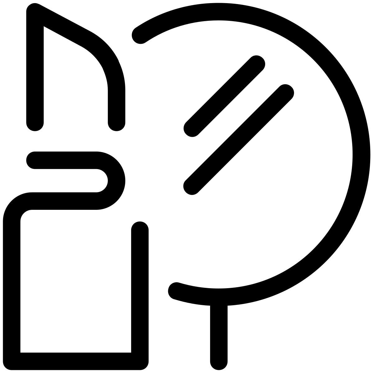 pastel glyph style makeup icon