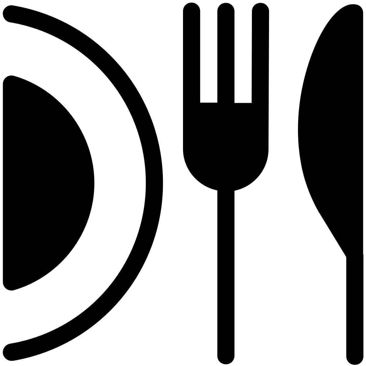 pastel glyph style 식사 icon