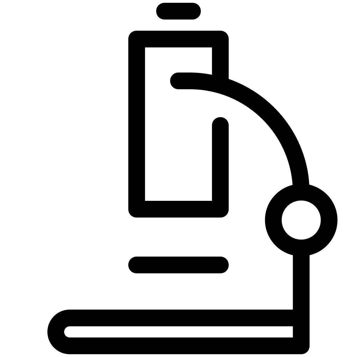 pastel glyph style 현미경 icon