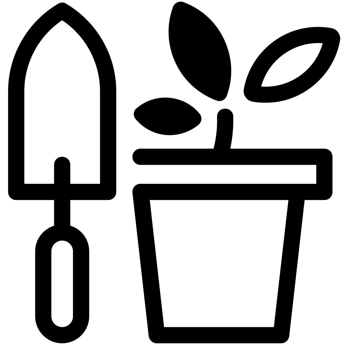 pastel glyph style gardening plant icon