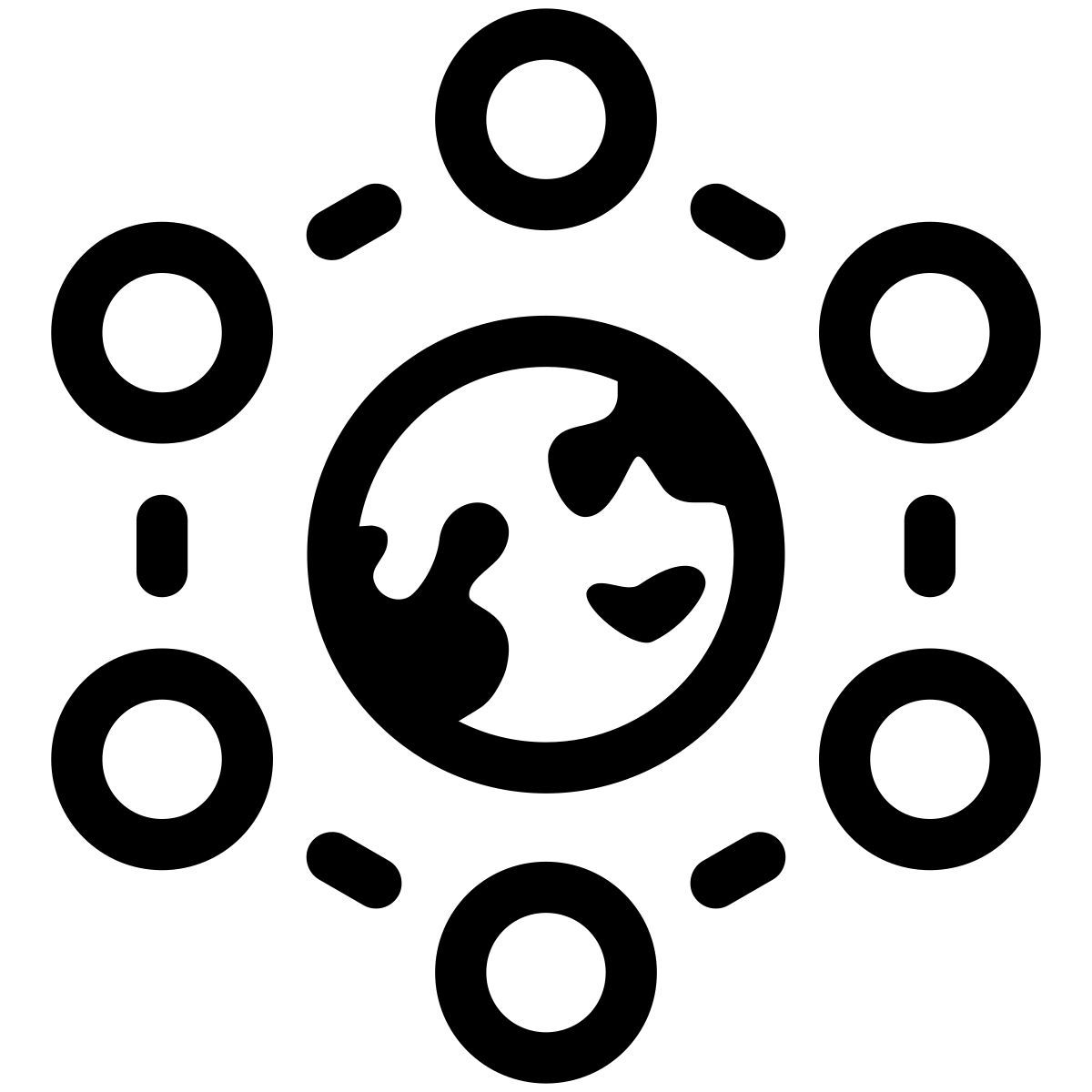 pastel glyph style réseau icon