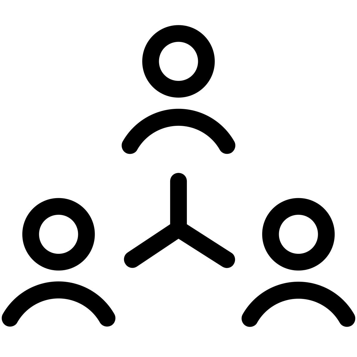 pastel glyph style group networking icon