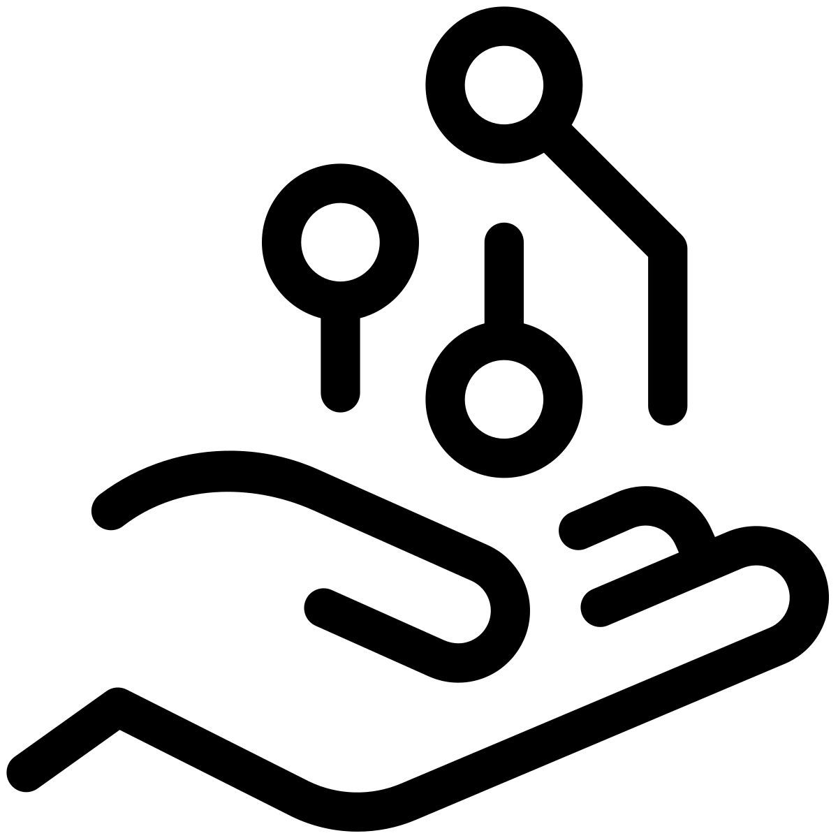 pastel glyph style cuidado de red icon