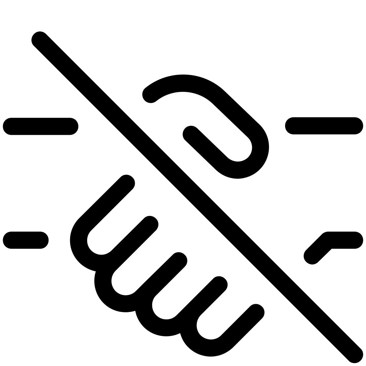 pastel glyph style kein händedruck icon