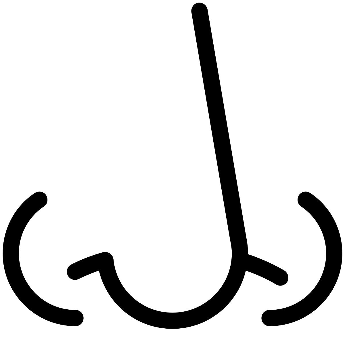 pastel glyph style smelling icon