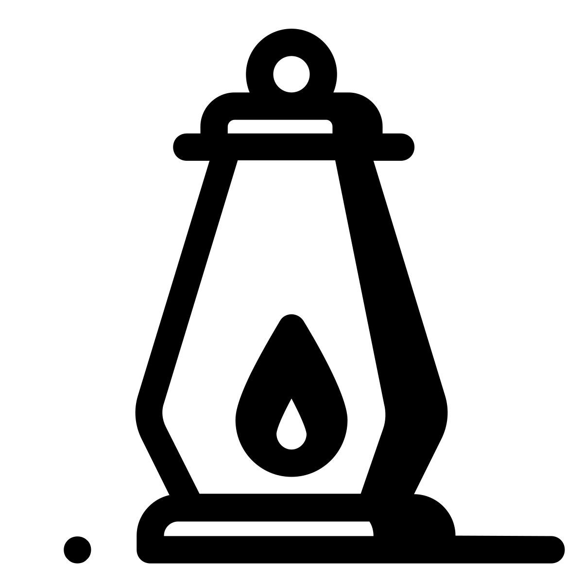 pastel glyph style 오일 램프 icon