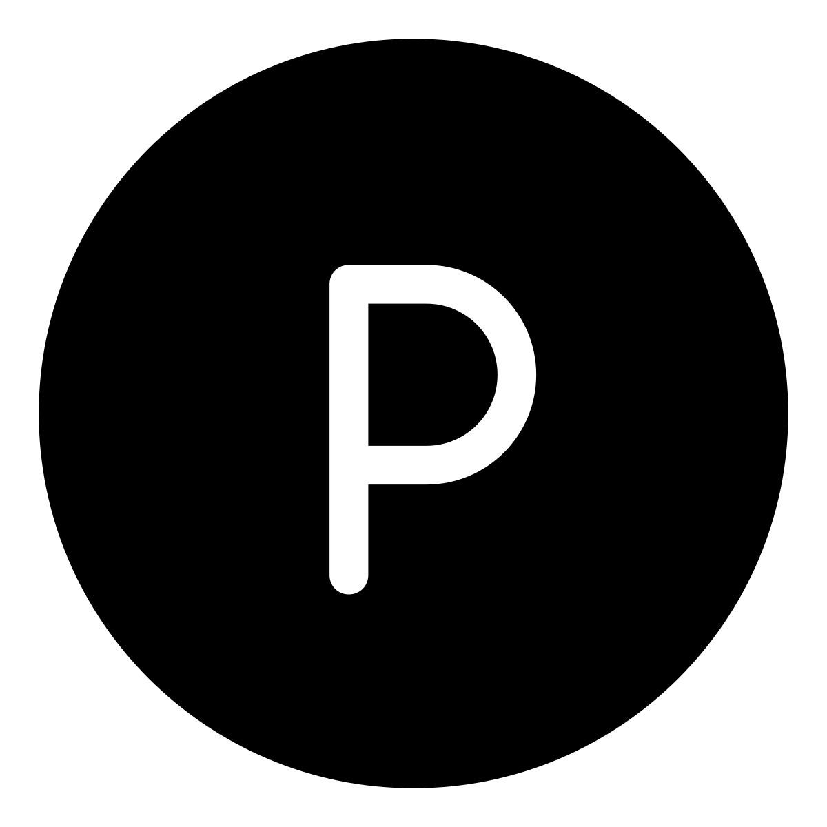 pastel glyph style estacionamiento icon