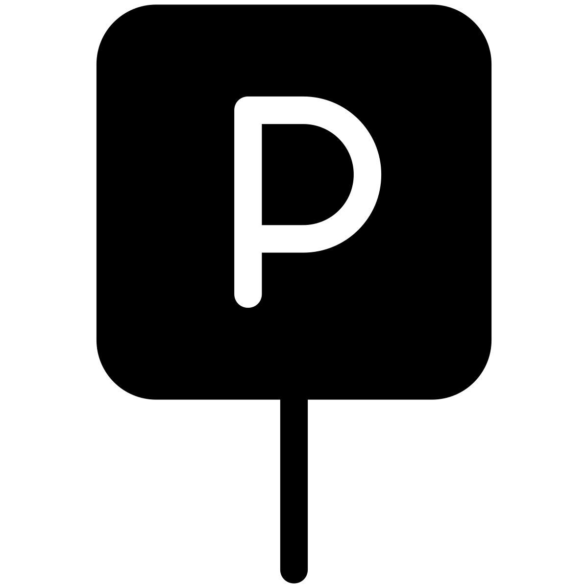 pastel glyph style estacionamiento icon