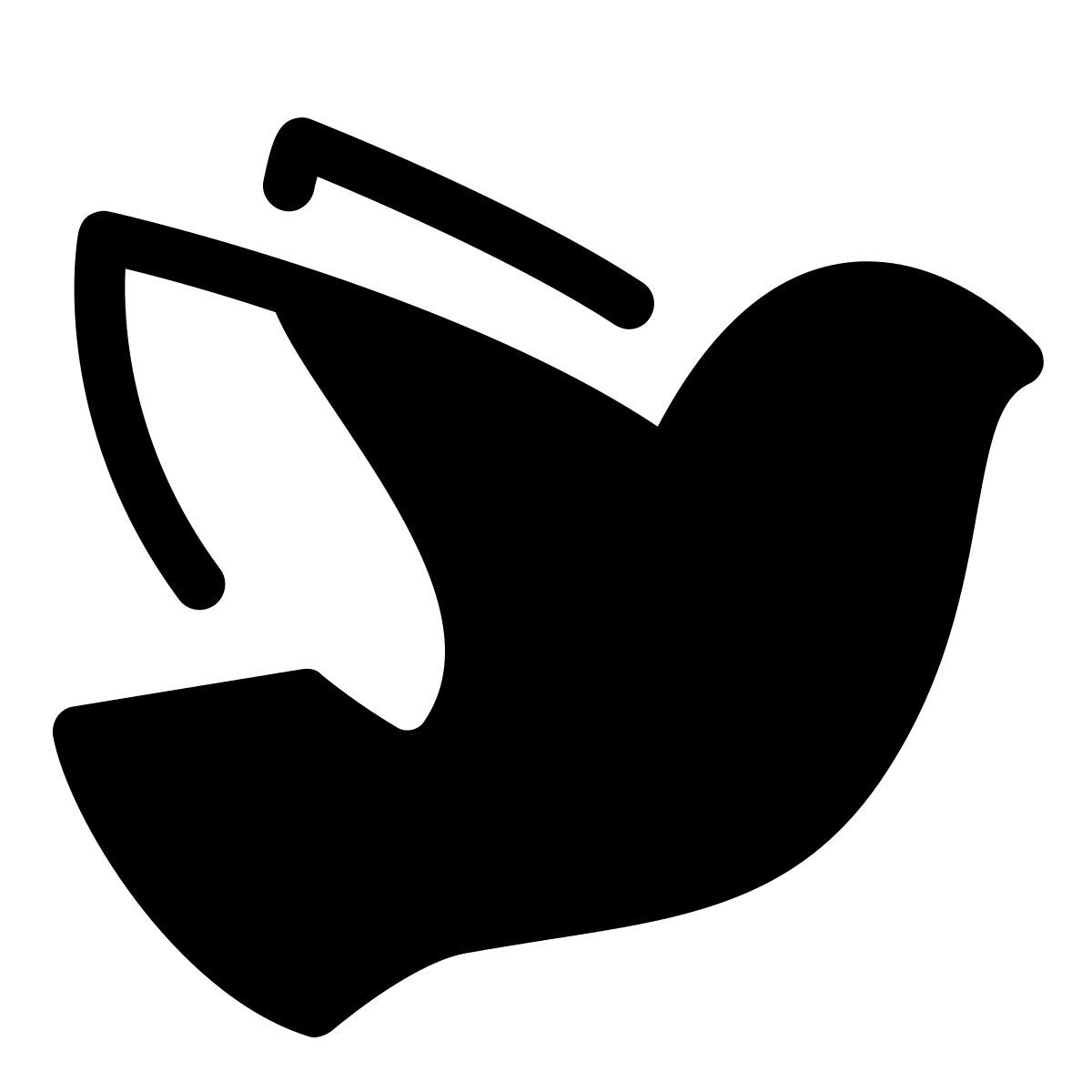 pastel glyph style paloma de la paz icon