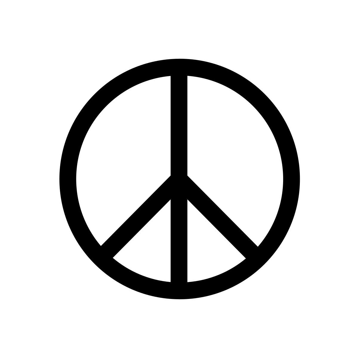 pastel glyph style 평화의 상징 icon