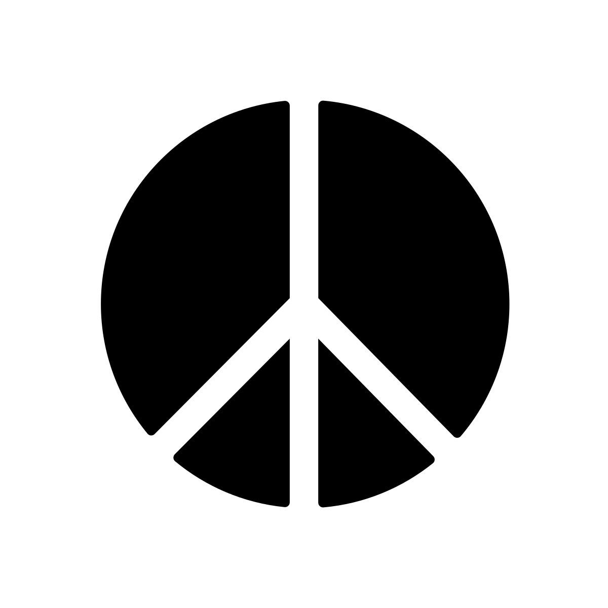 pastel glyph style simbolo de paz icon