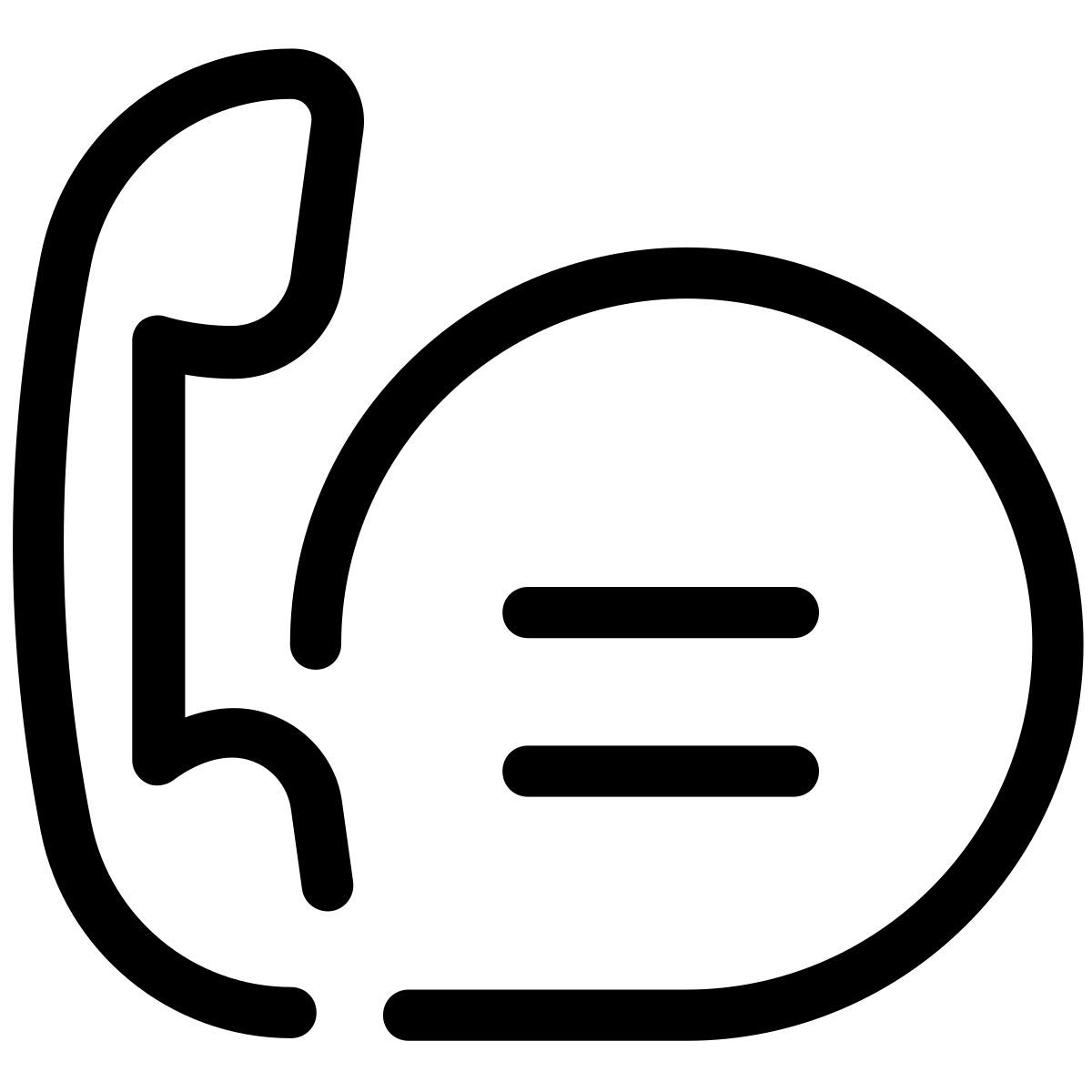 pastel glyph style 电话泡沫 icon