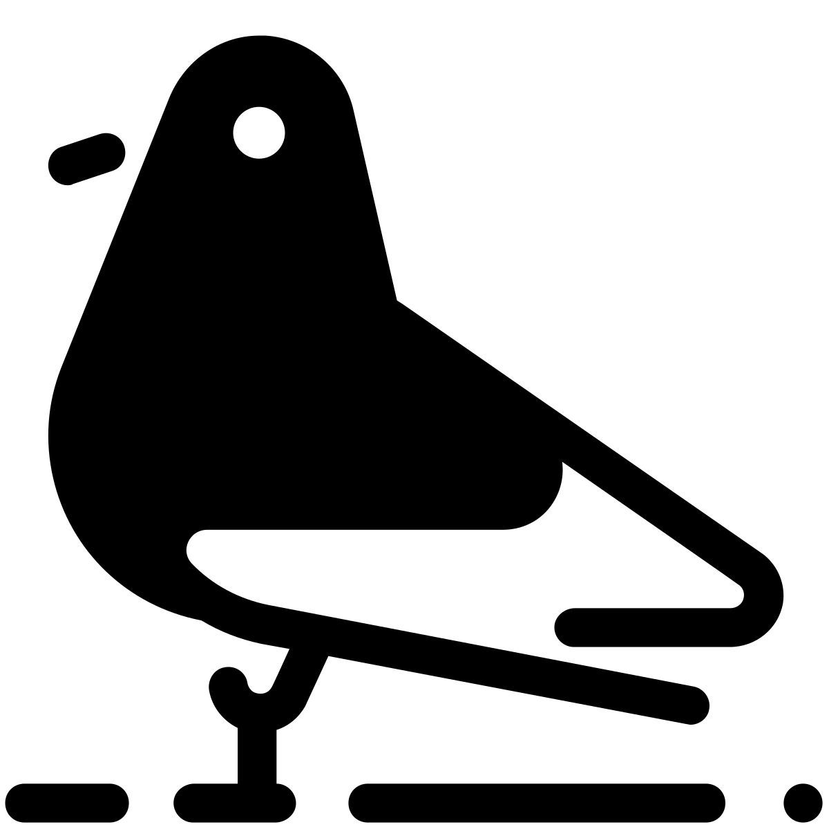 pastel glyph style 鸽子 icon