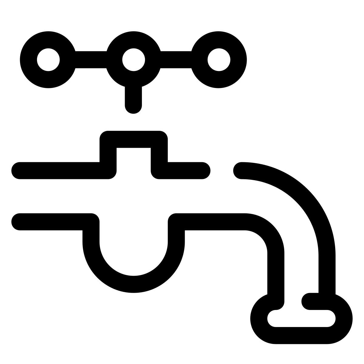 pastel glyph style 수도꼭지 icon