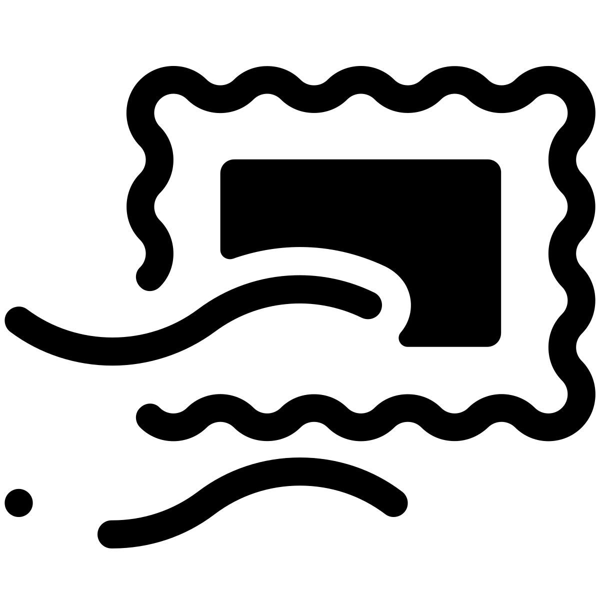 pastel glyph style sello icon