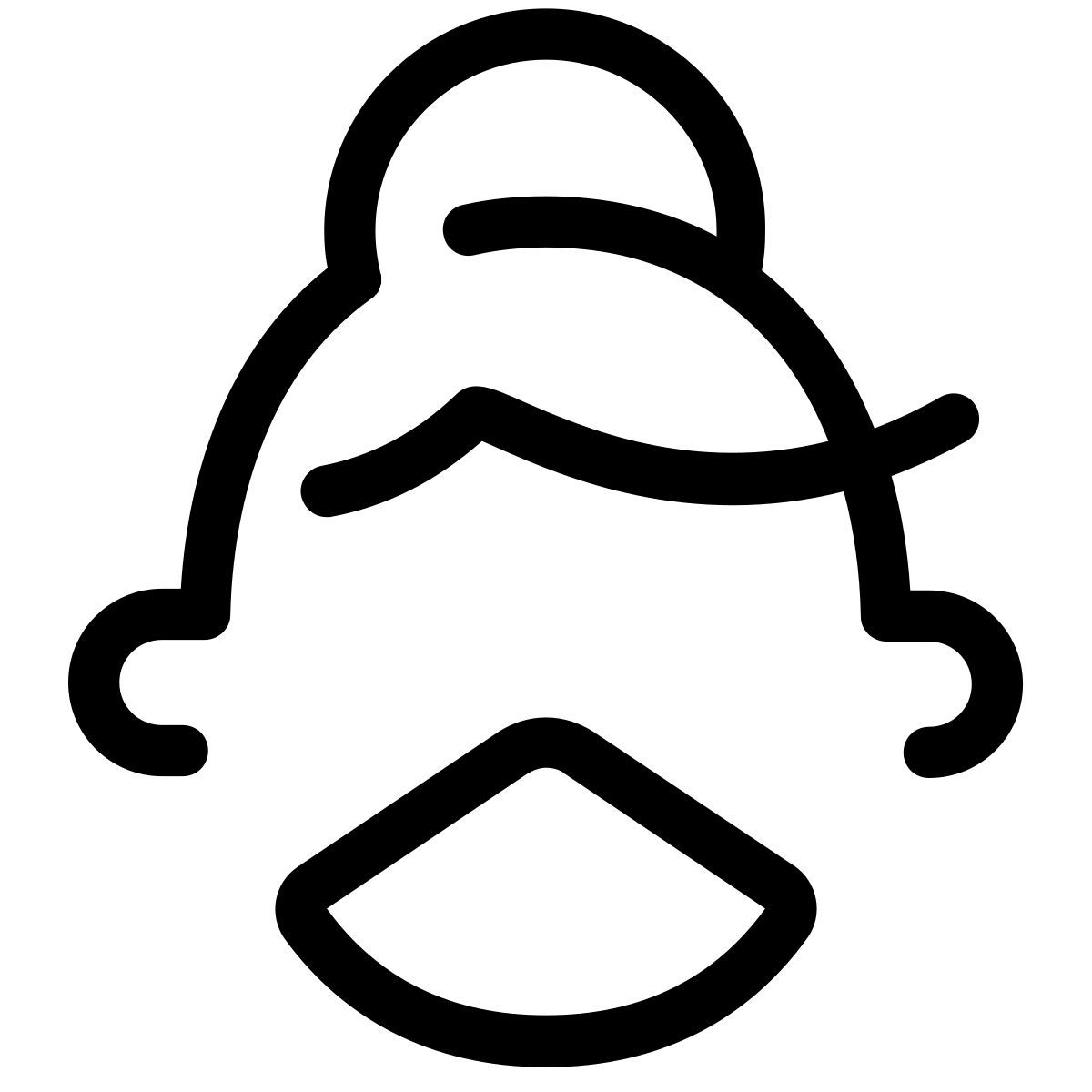 pastel glyph style maske icon