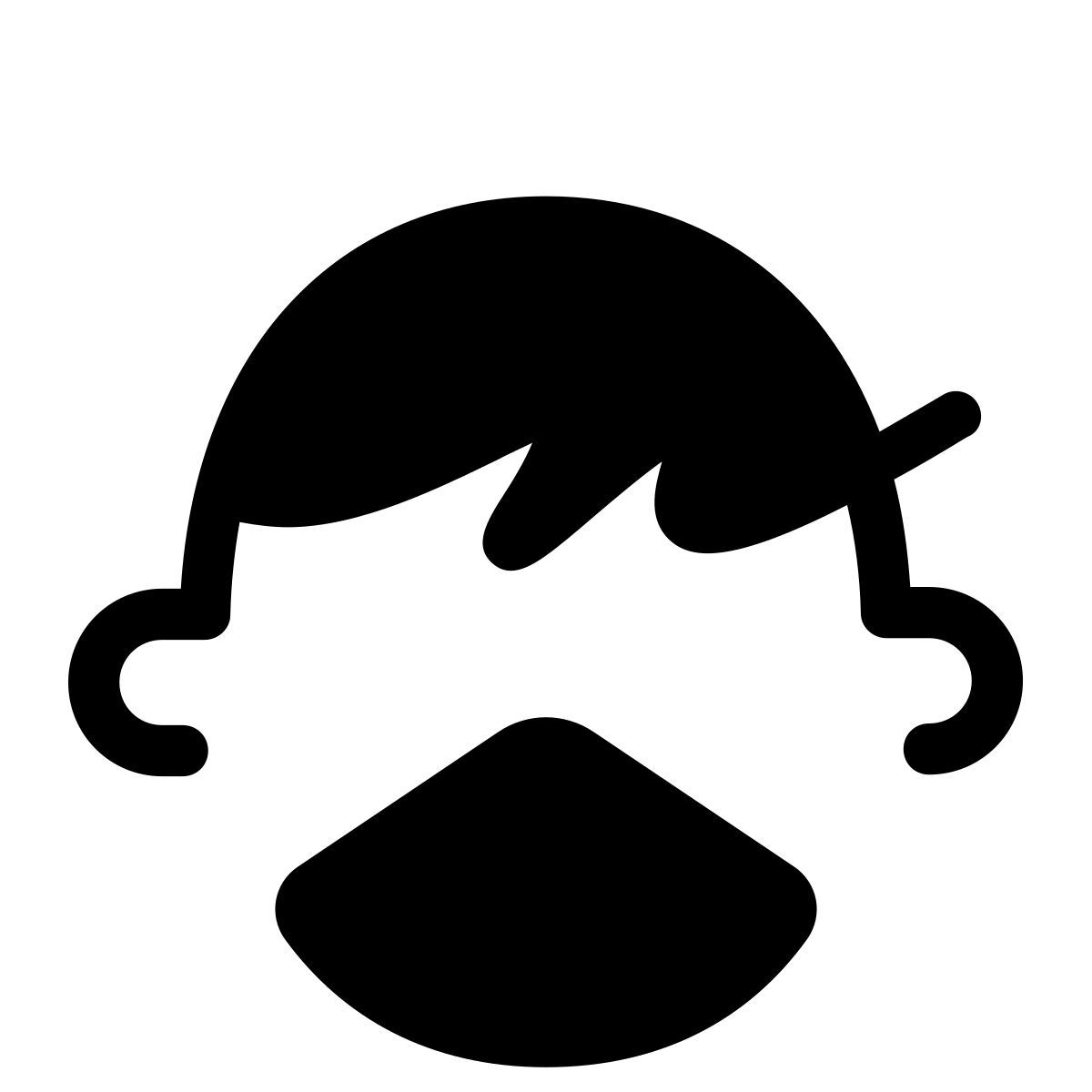 pastel glyph style maske icon