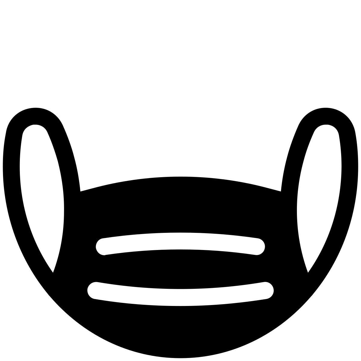 pastel glyph style maske icon