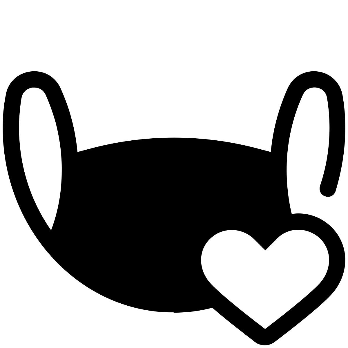 pastel glyph style máscara de protección icon