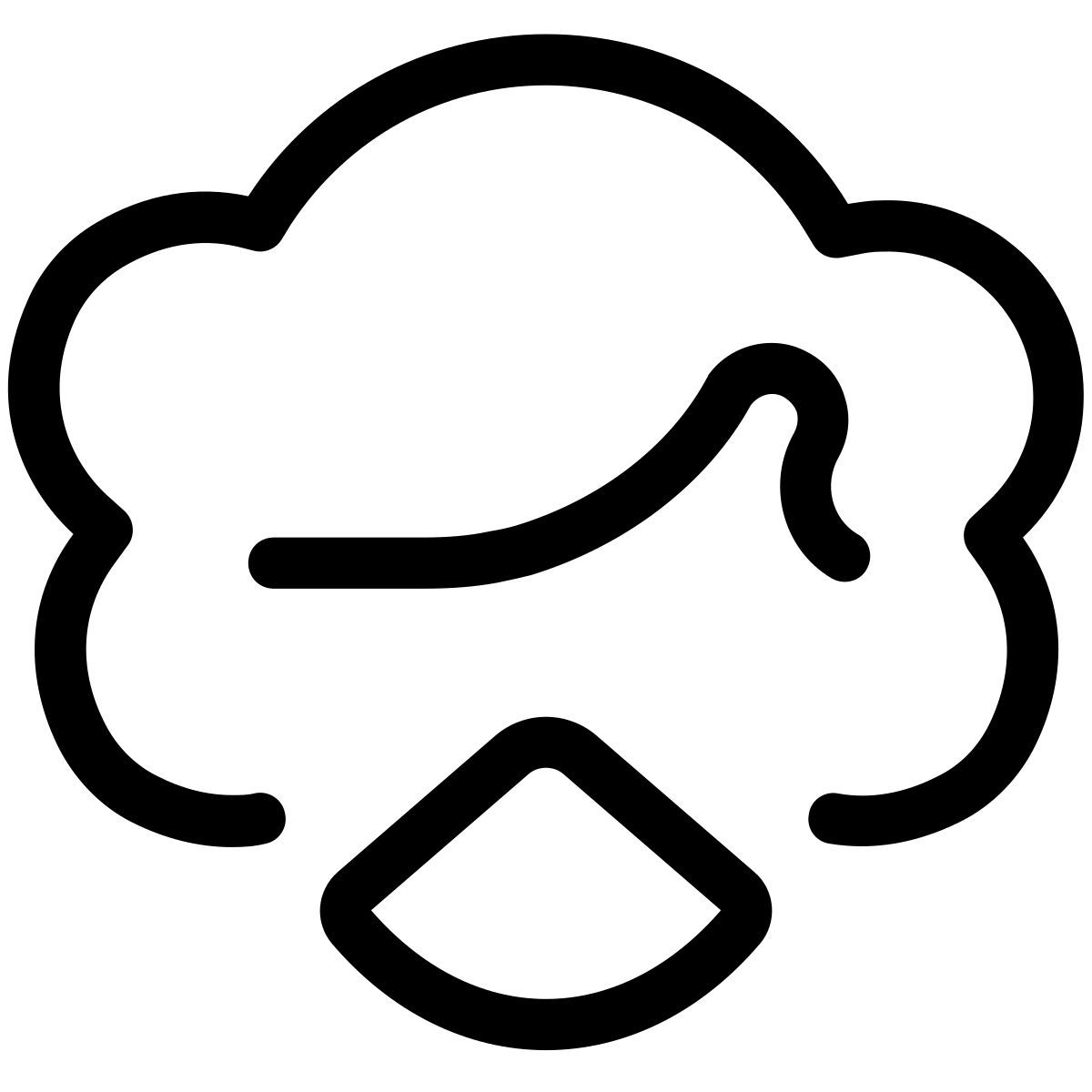 pastel glyph style máscara de protección icon