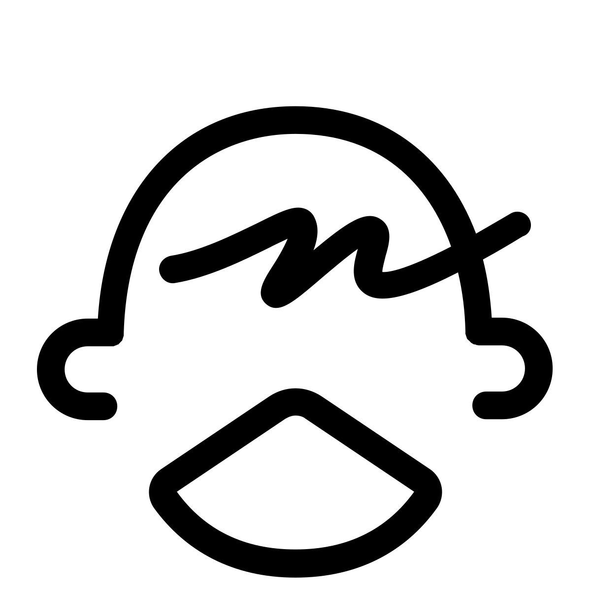 pastel glyph style maske icon