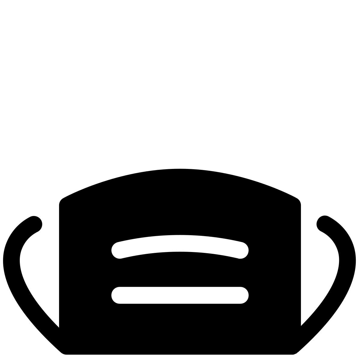 pastel glyph style maske icon