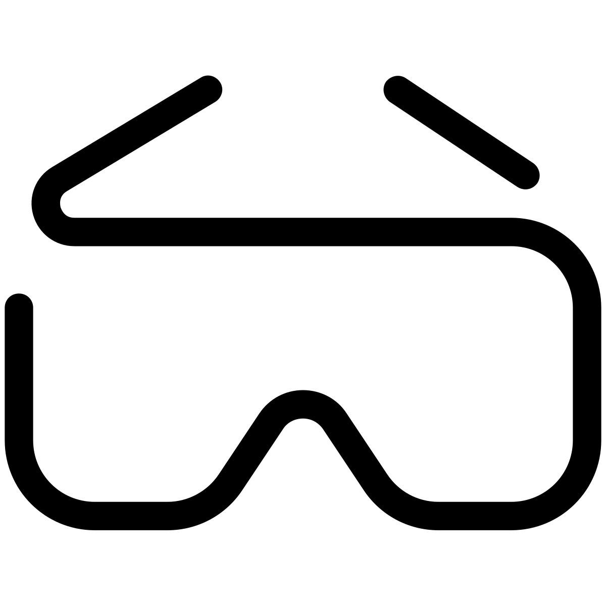 pastel glyph style protective glasses icon