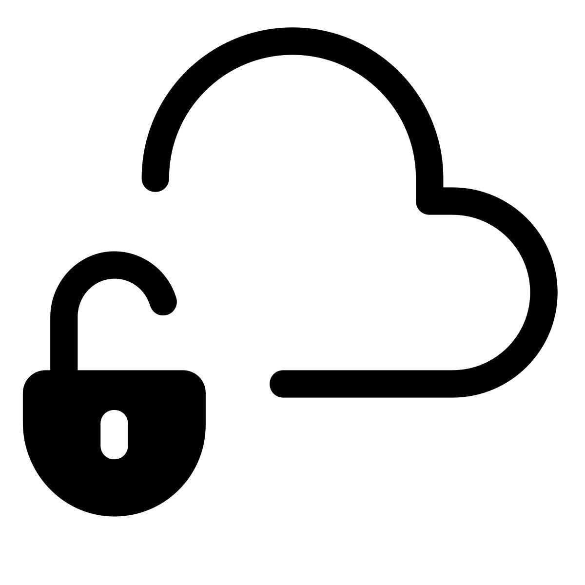 pastel glyph style cloud pubblico icon