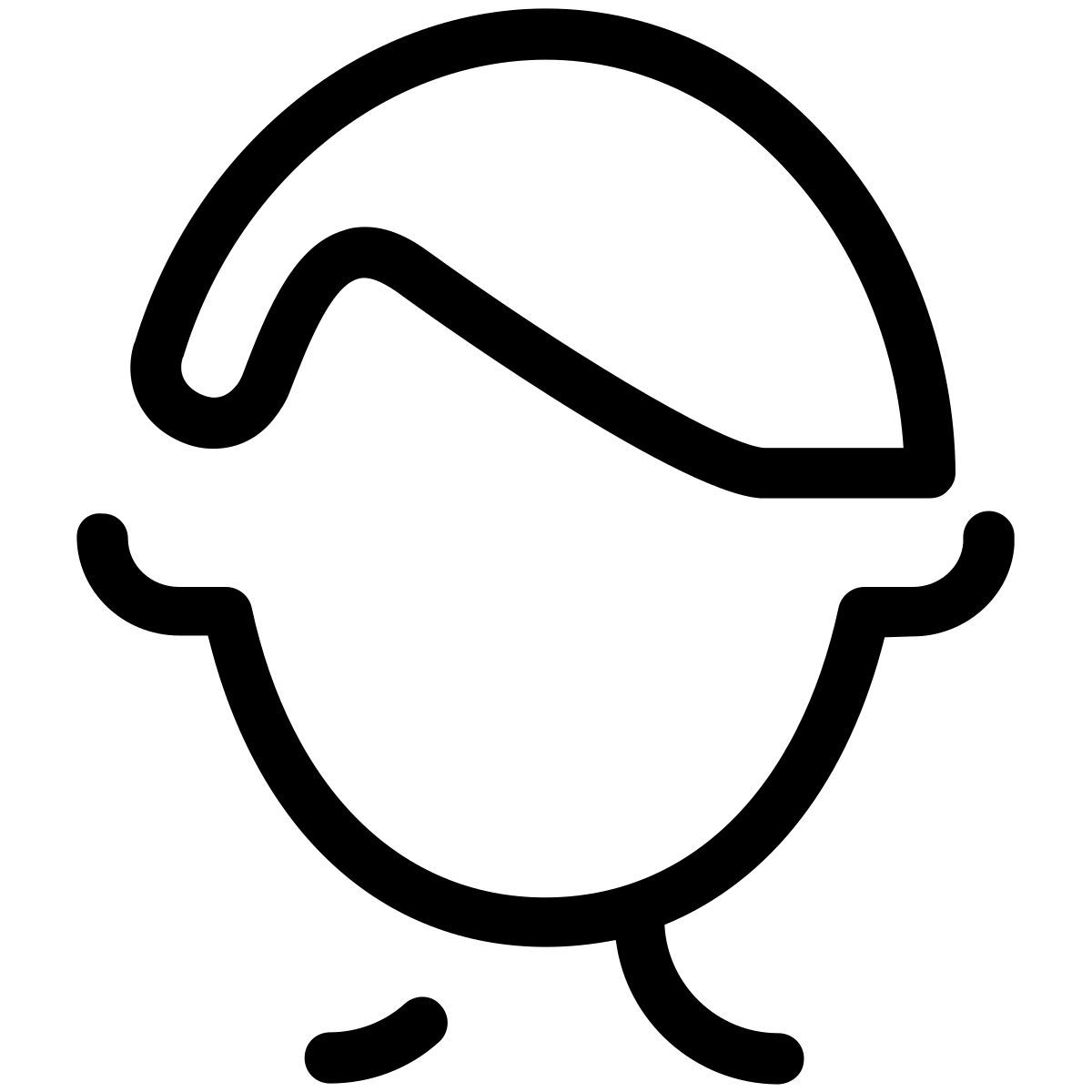 pastel glyph style alumno masculino icon