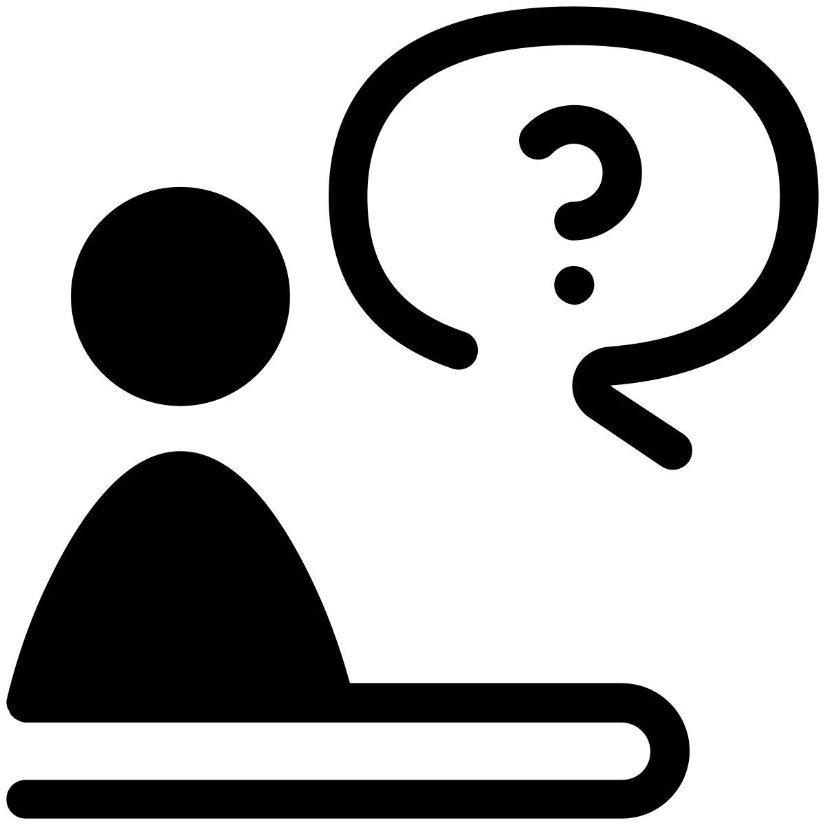 pastel glyph style receptionist icon