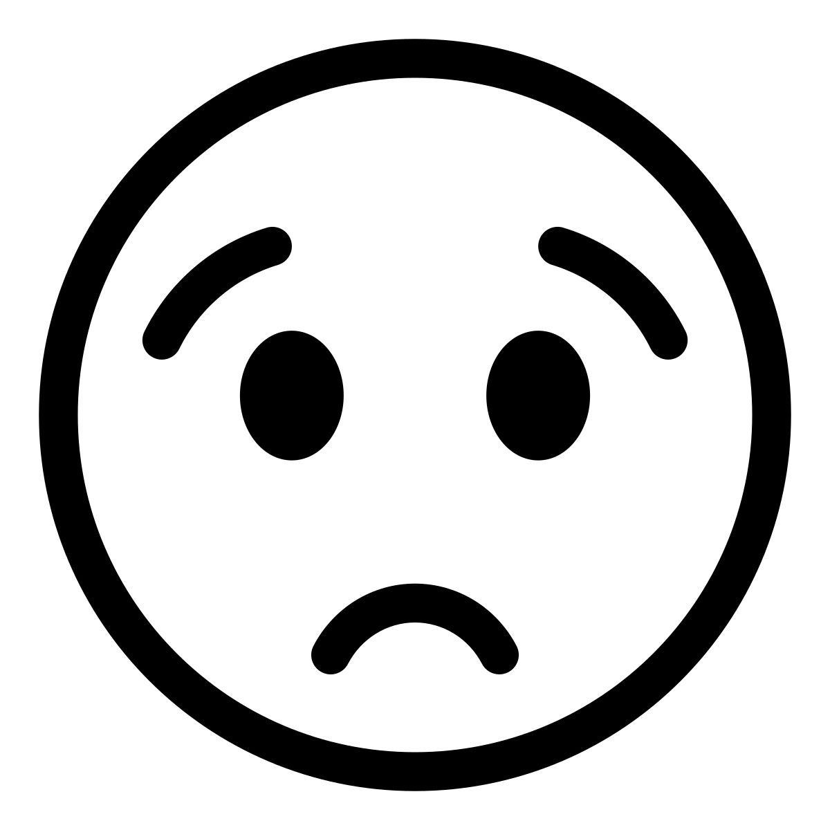 pastel glyph style sad icon