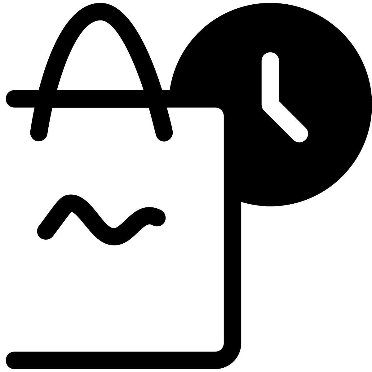 pastel glyph style sale time icon