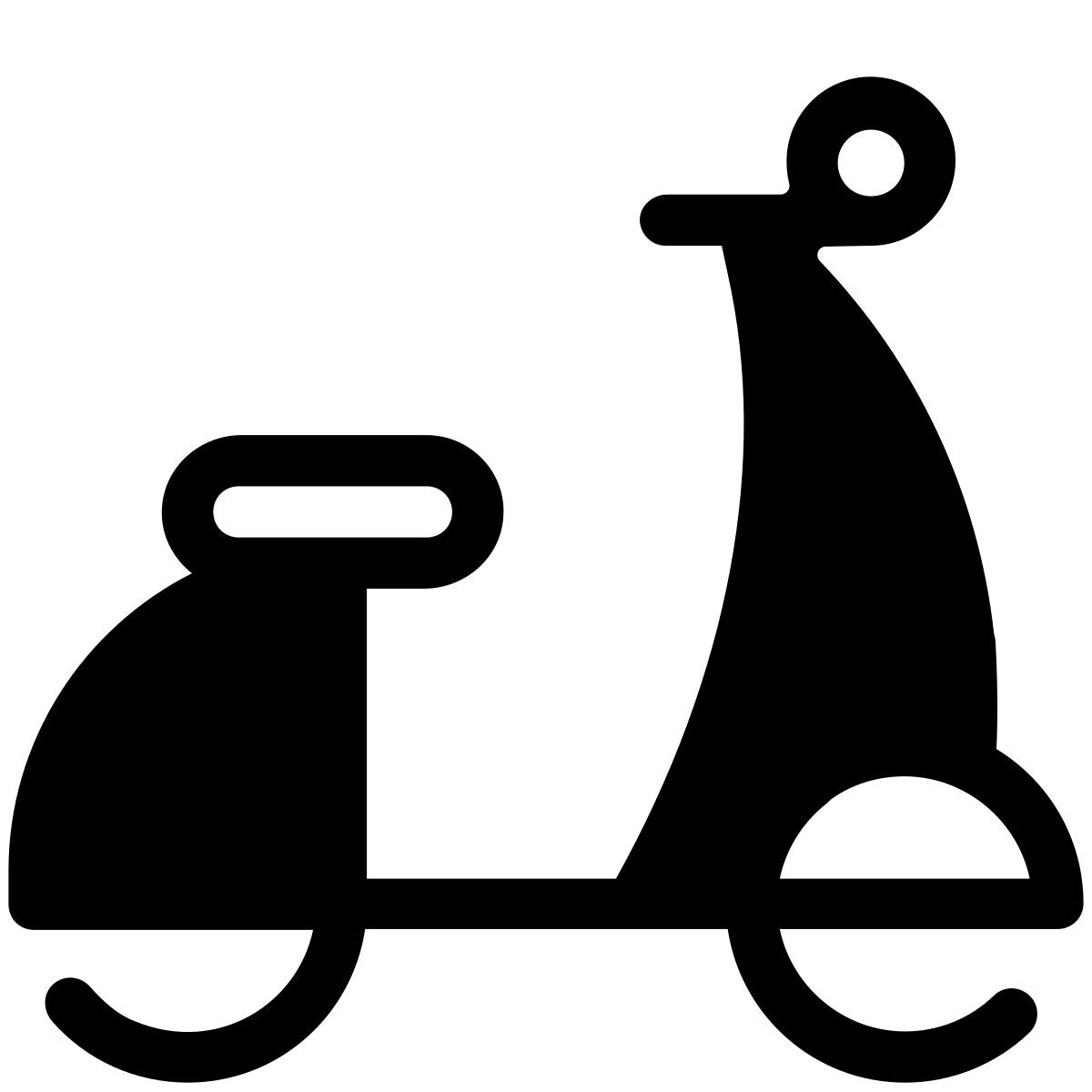 pastel glyph style 스쿠터 icon