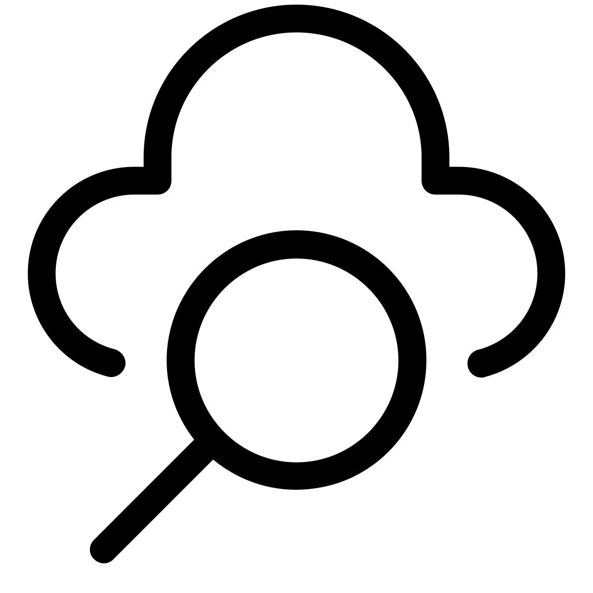 pastel glyph style cerca in cloud icon