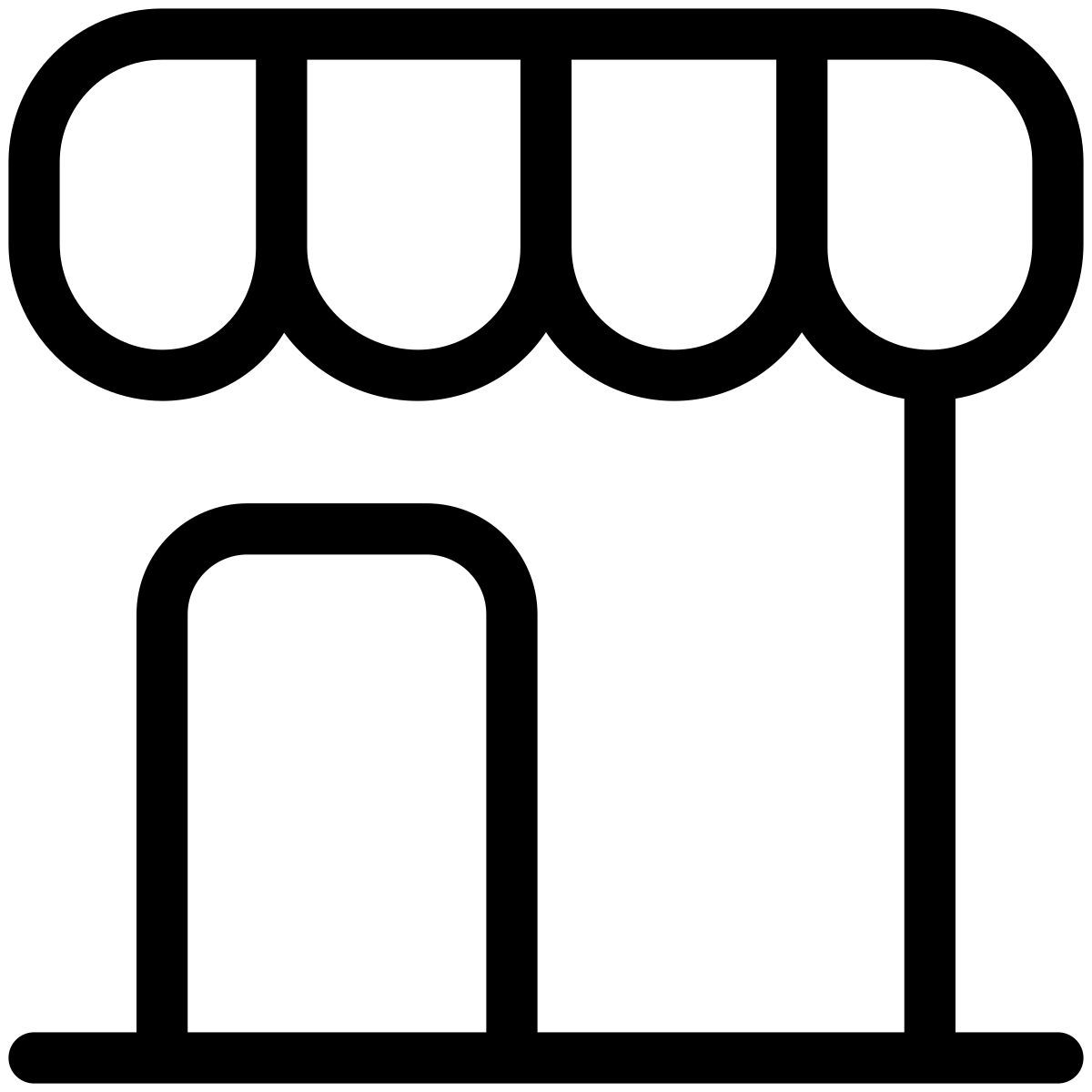 pastel glyph style 가게 icon