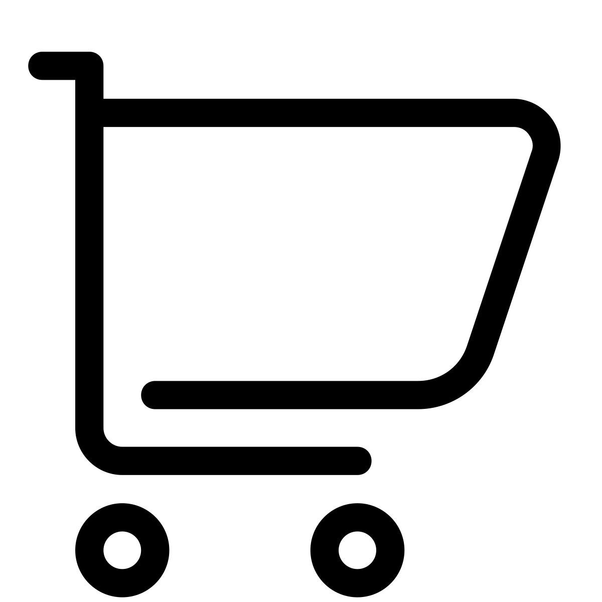 pastel glyph style shopping cart icon