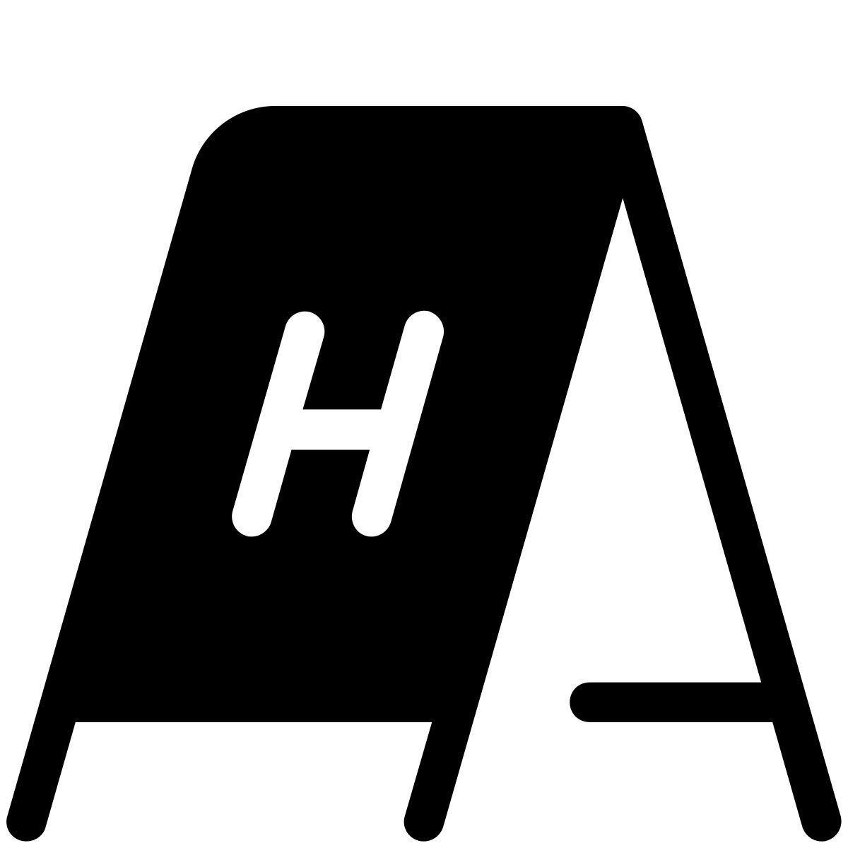 pastel glyph style signboard icon