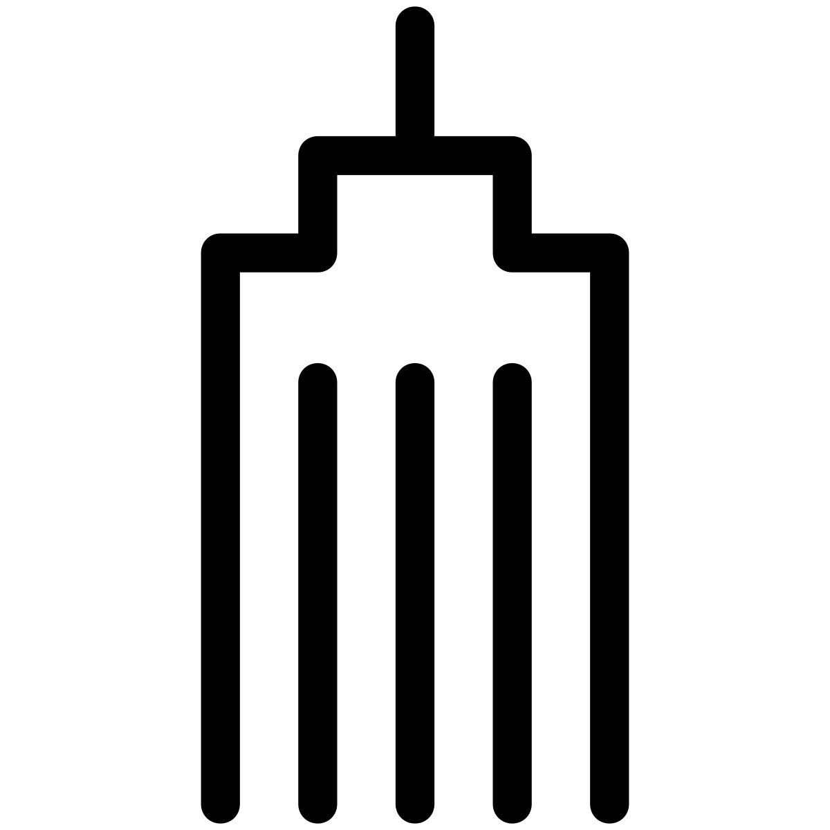 pastel glyph style 摩天大楼 icon