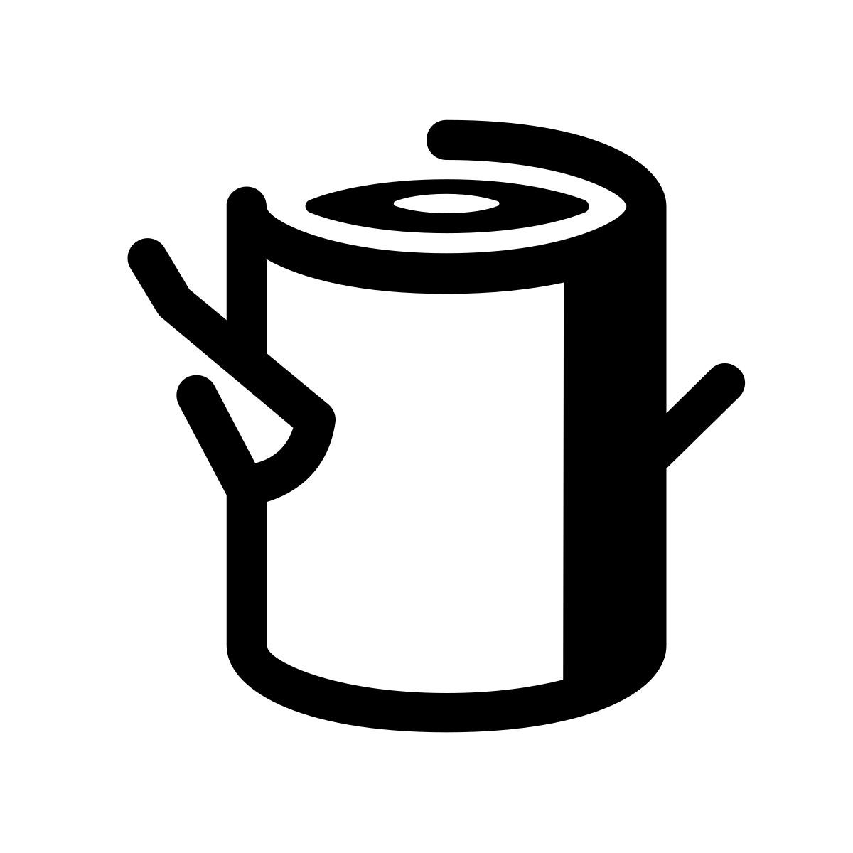 pastel glyph style 그루터기 icon