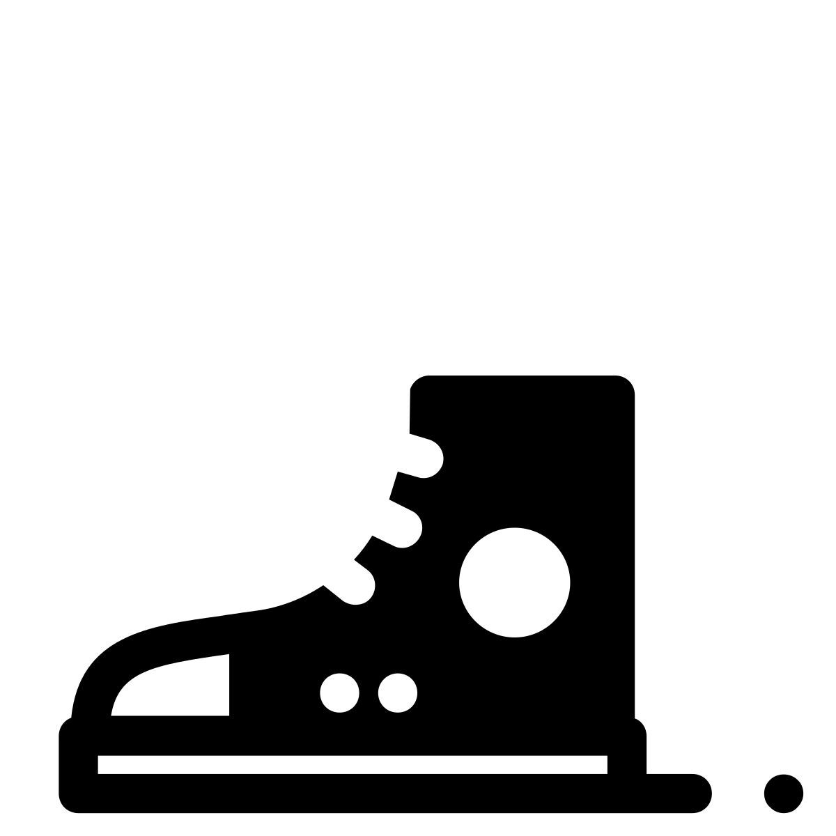 pastel glyph style sneaker icon