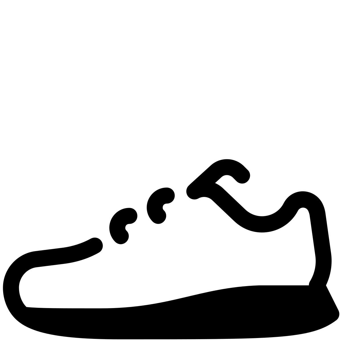 pastel glyph style sneakers icon