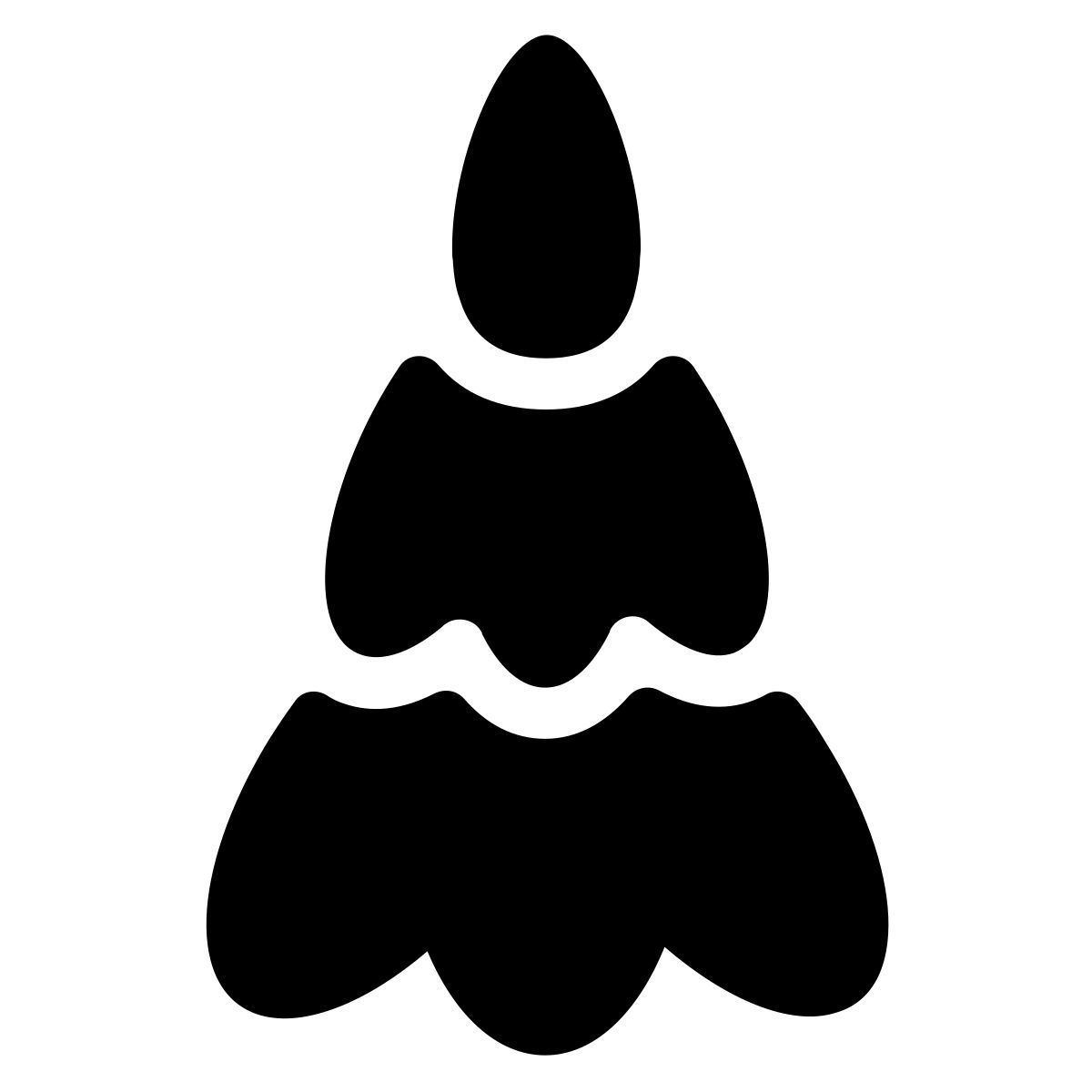 pastel glyph style 눈 덮인 가문비나무 icon