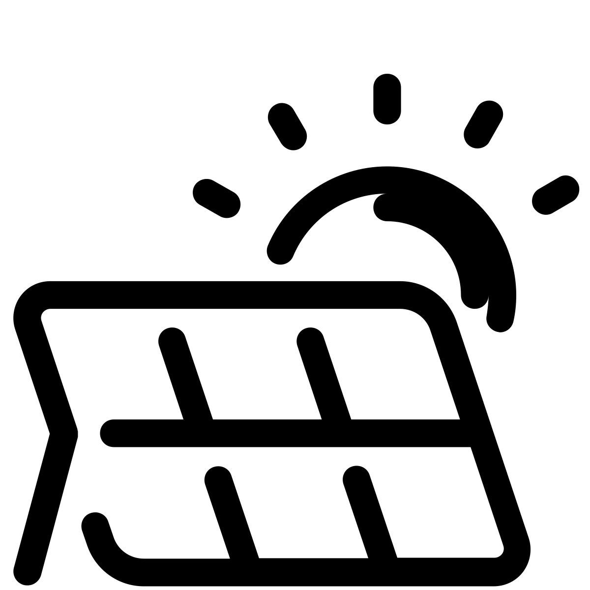 pastel glyph style solar panel icon