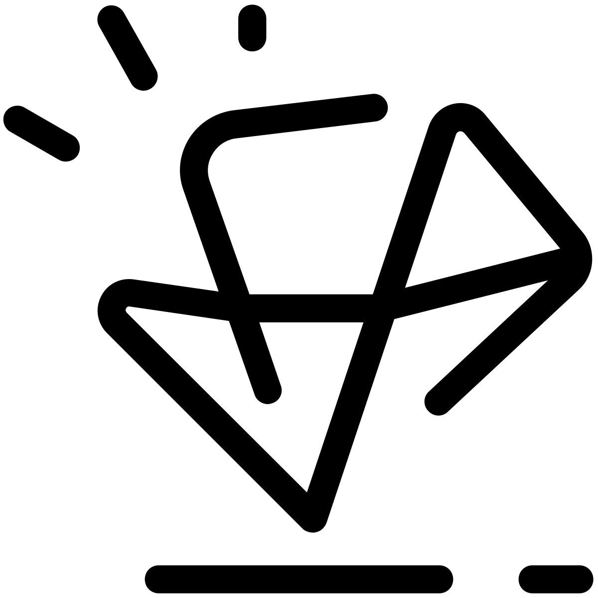 pastel glyph style 闪闪发光的钻石 icon