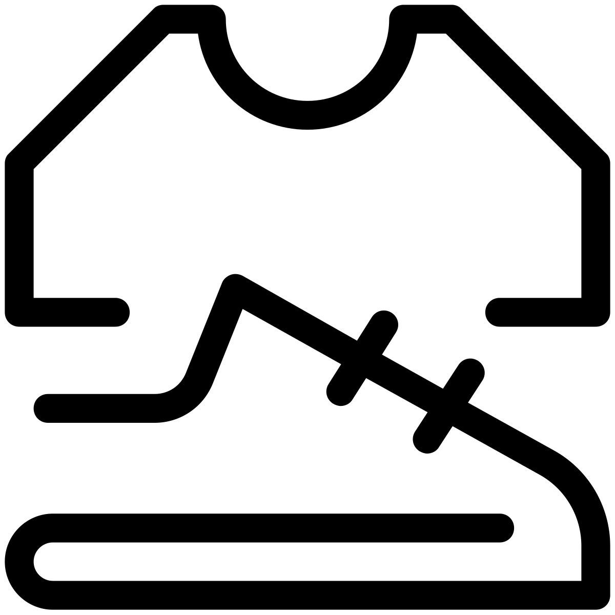 pastel glyph style sport clothes icon