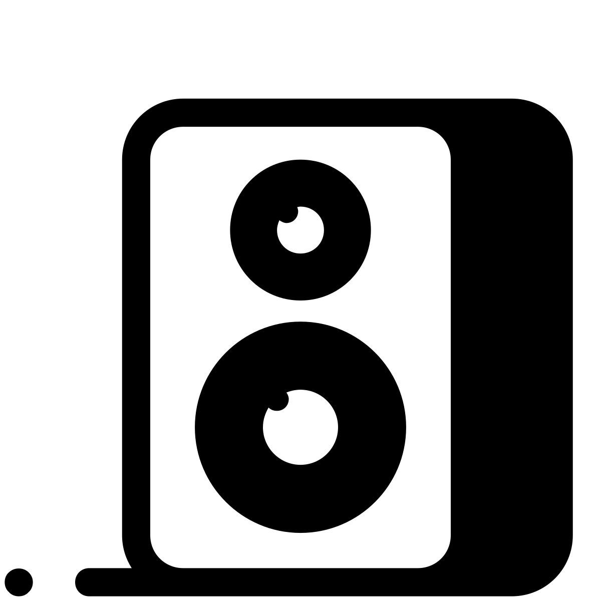 pastel glyph style 重低音扬声器 icon