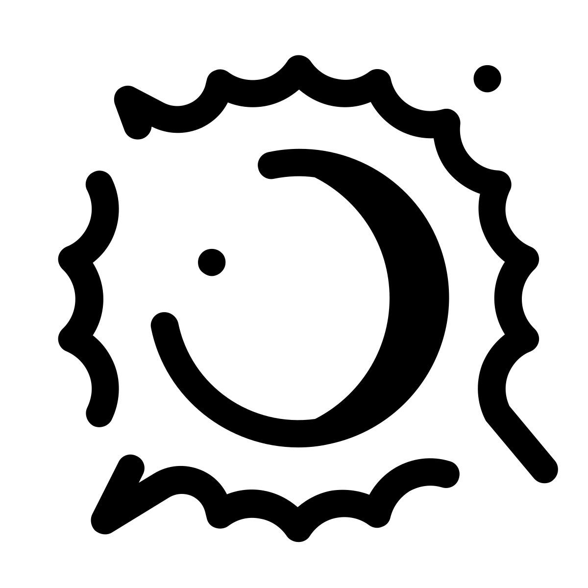 pastel glyph style 太阳 icon