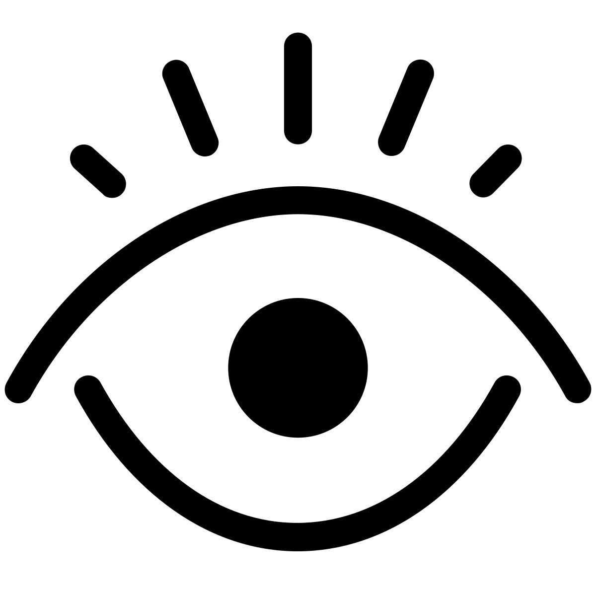 pastel glyph style occhio icon