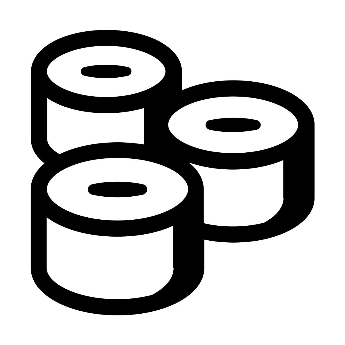 pastel glyph style sushi icon